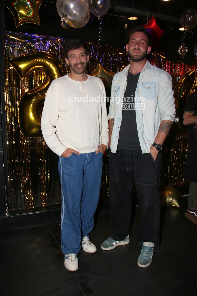 Walter Leiva y Ignacio 'Nacho' Rivarola en el festejo por los 20 años de Mshow (Foto: Movilpress).