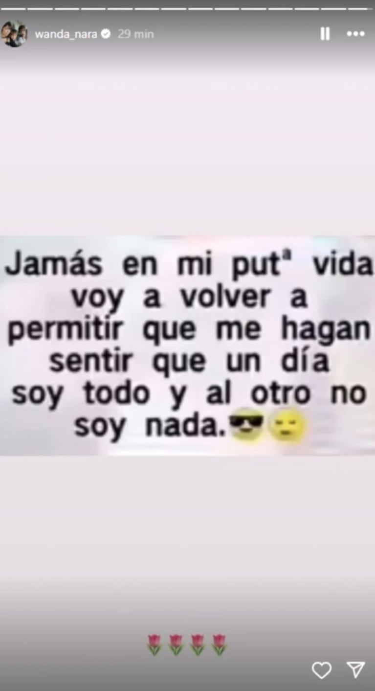 Wanda compartió un letal mensaje, ¿dedicado a Mauro?