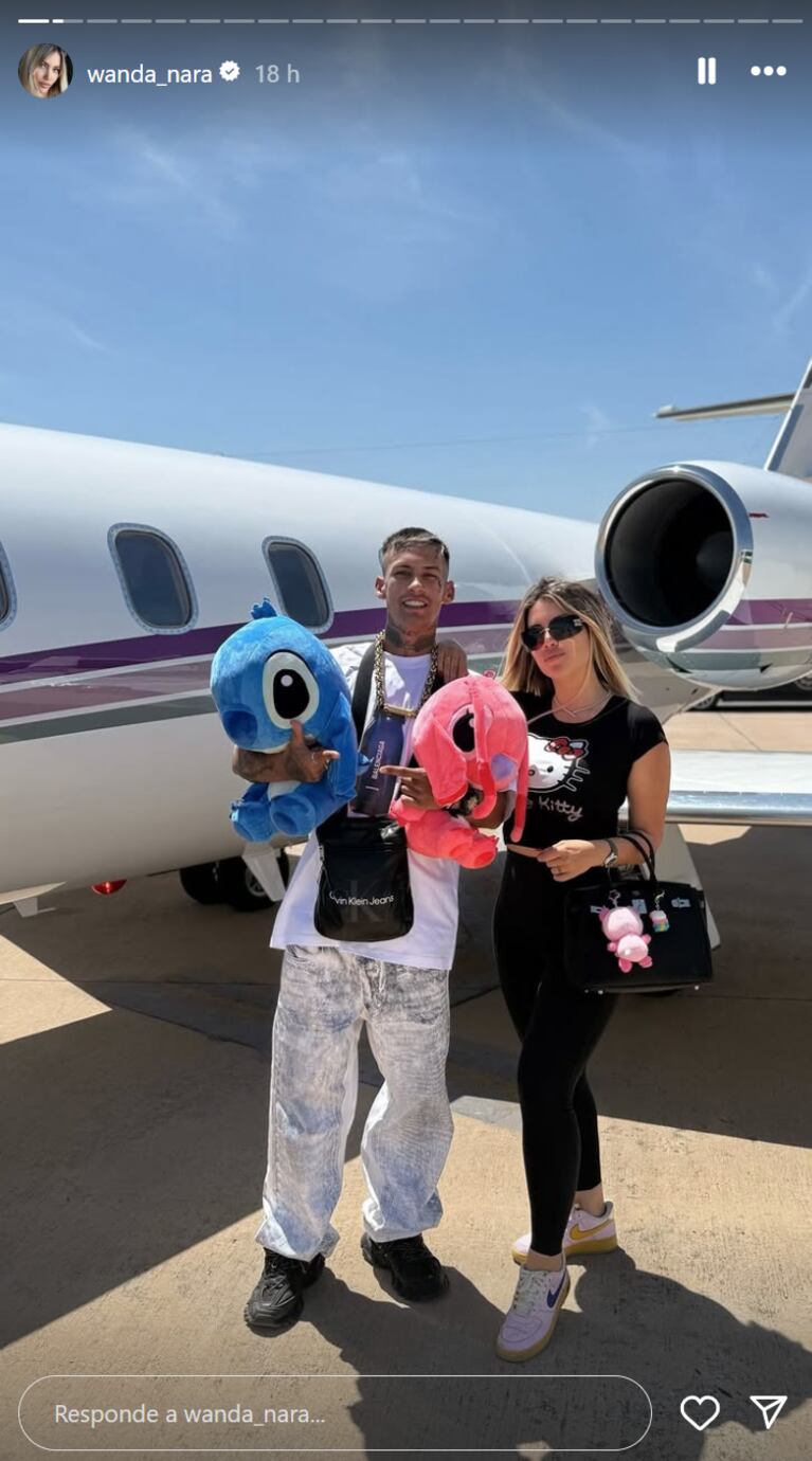 Wanda contagió a L-Gante de su amor por los muñecos.