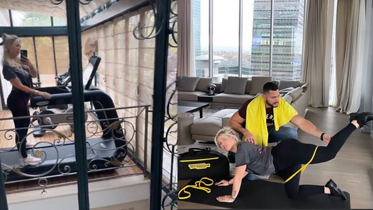 Wanda mostró cómo es su espectacular gym en su casa de París.