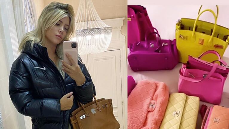 Wanda mostró parte de su colección de carteras de verano.