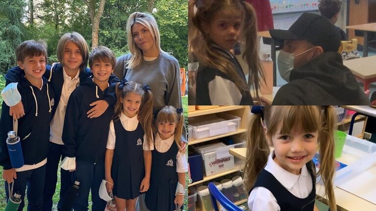 Wanda Nara, a corazón abierto sobre el primer día de clases de sus hijos en Francia: Me quedo con la preocupación de cada uno por la adaptación del otro