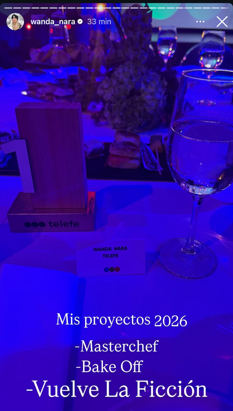 Wanda Nara anuncia su regreso a la ficción en 2026 y revela sus nuevos proyectos en Telefe. Crédito: Instagram