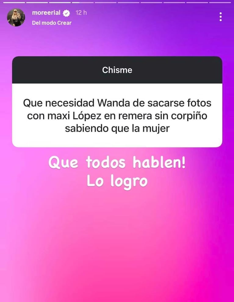 Wanda Nara apareció en una foto con Maxi López y su outfit sin corpiño desató polémica. Crédito: Instagram