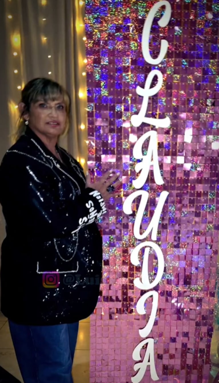 Wanda Nara asistió al cumple de la mamá de L-Gante. Foto: IG | luispedromoc
