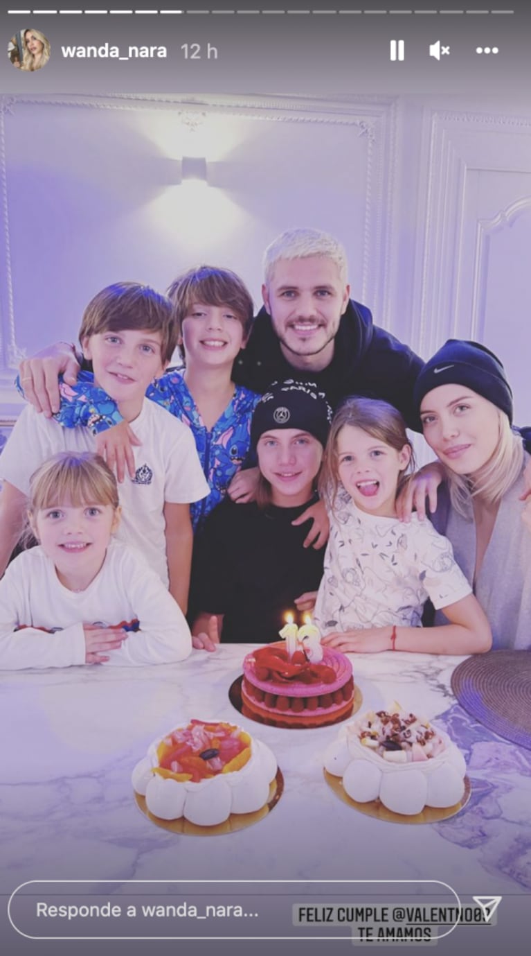 Wanda Nara celebró con Mauro Icardi el cumpleaños de Valentino López: "Te amamos"