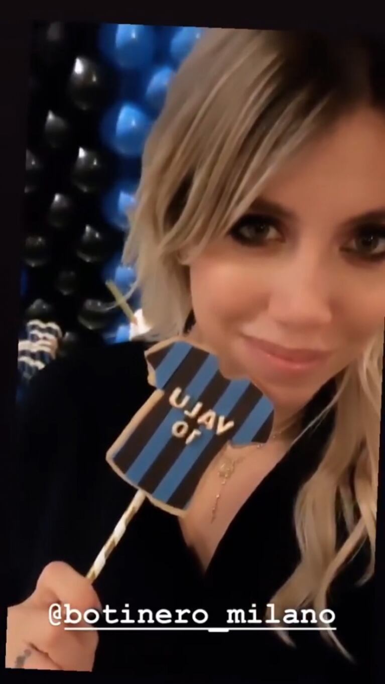 Wanda Nara celebró el cumple de Valentino con un increíble candy bar del Inter, el equipo de Mauro Icardi