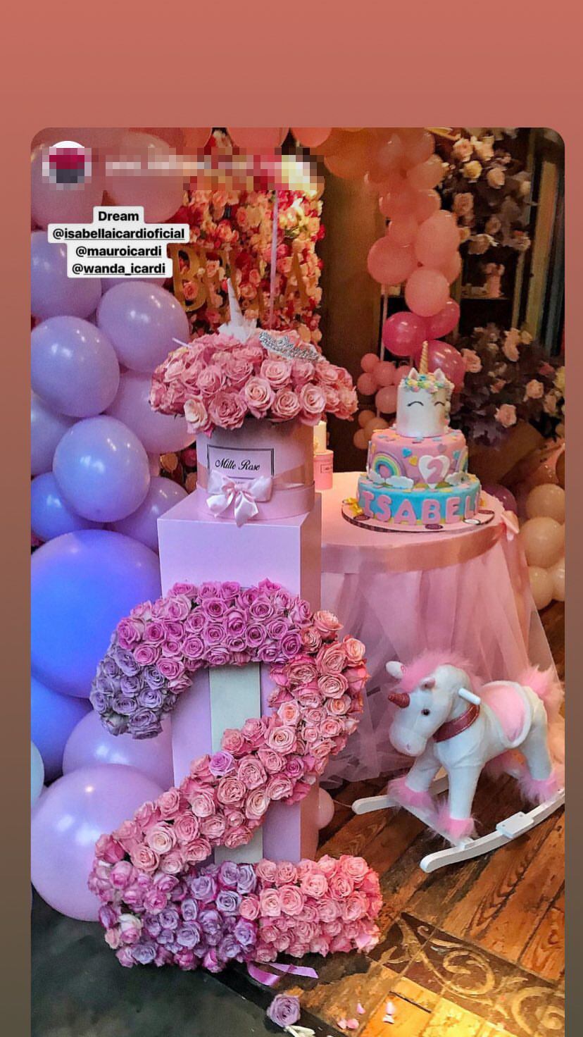 Wanda Nara celebró los 2 años de Isabella, su hija, con una súper fiesta
