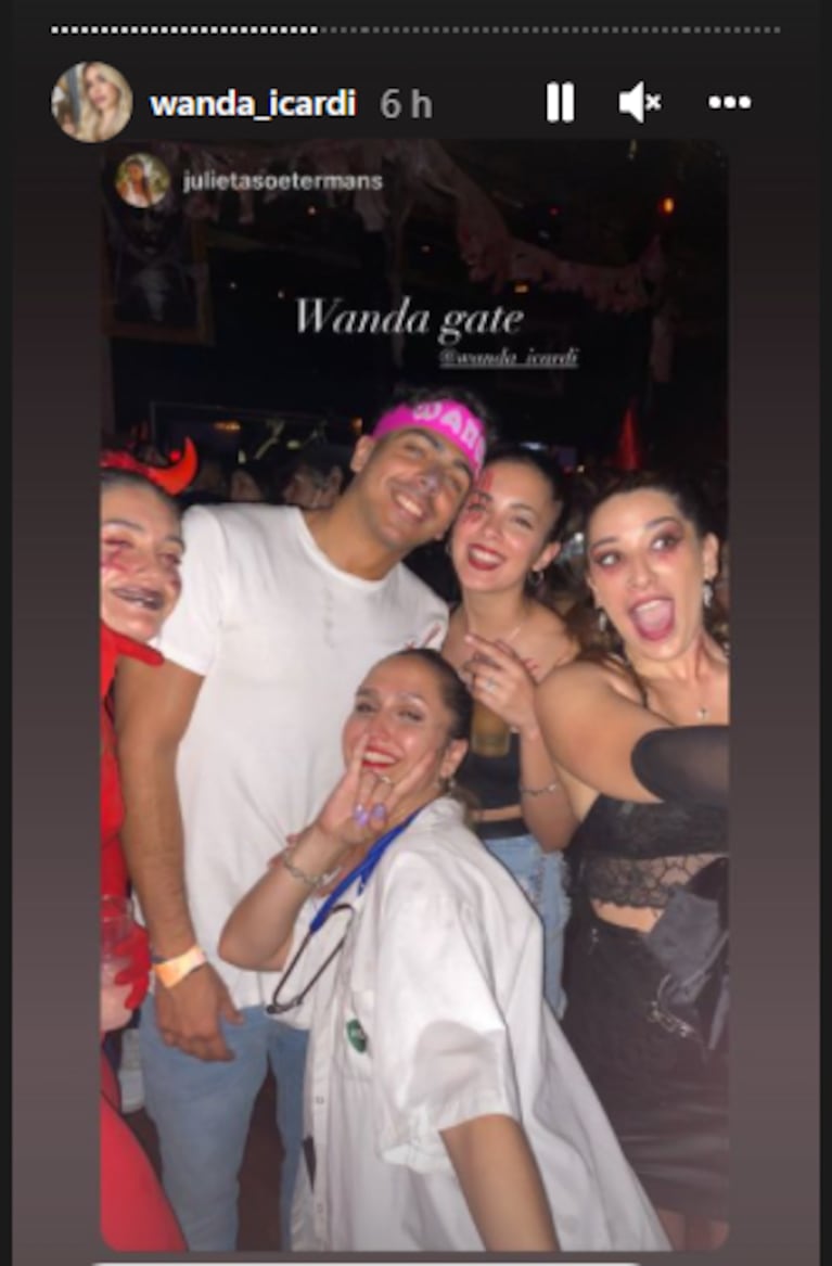 Wanda Nara celebró los disfraces de Halloween reivindicándola tras el escándalo con la China Suárez