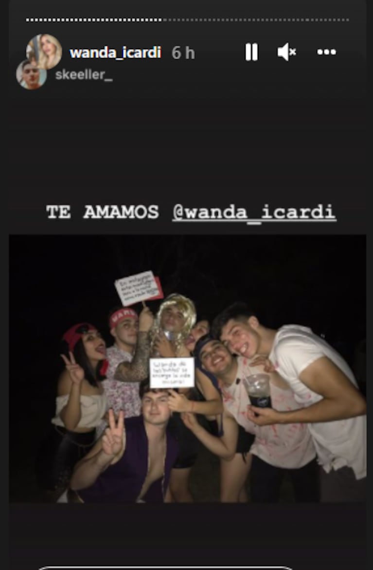 Wanda Nara celebró los disfraces de Halloween reivindicándola tras el escándalo con la China Suárez