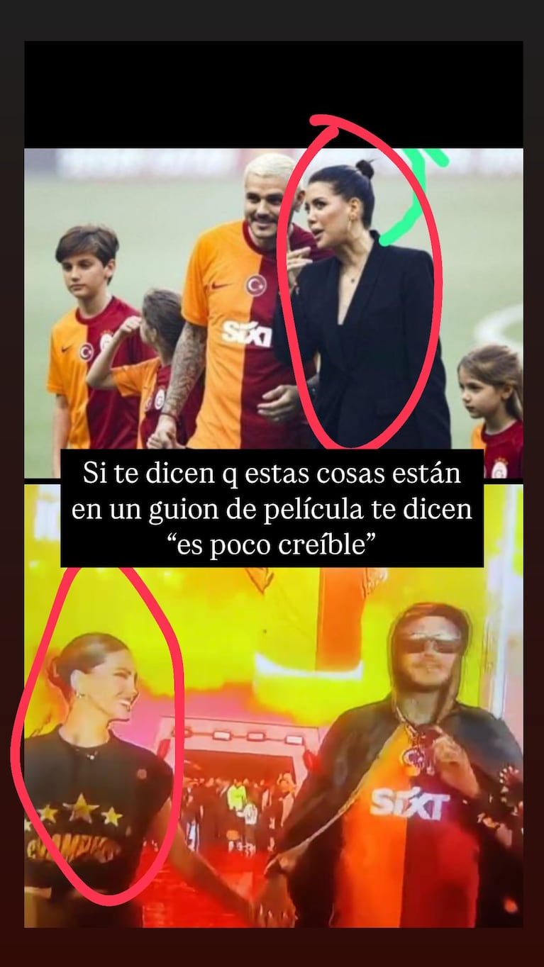 Wanda Nara - China Suárez. Crédito: Instagram