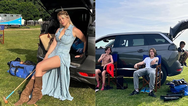 Wanda Nara compartió el álbum de fotos de su tarde de polo en familia.