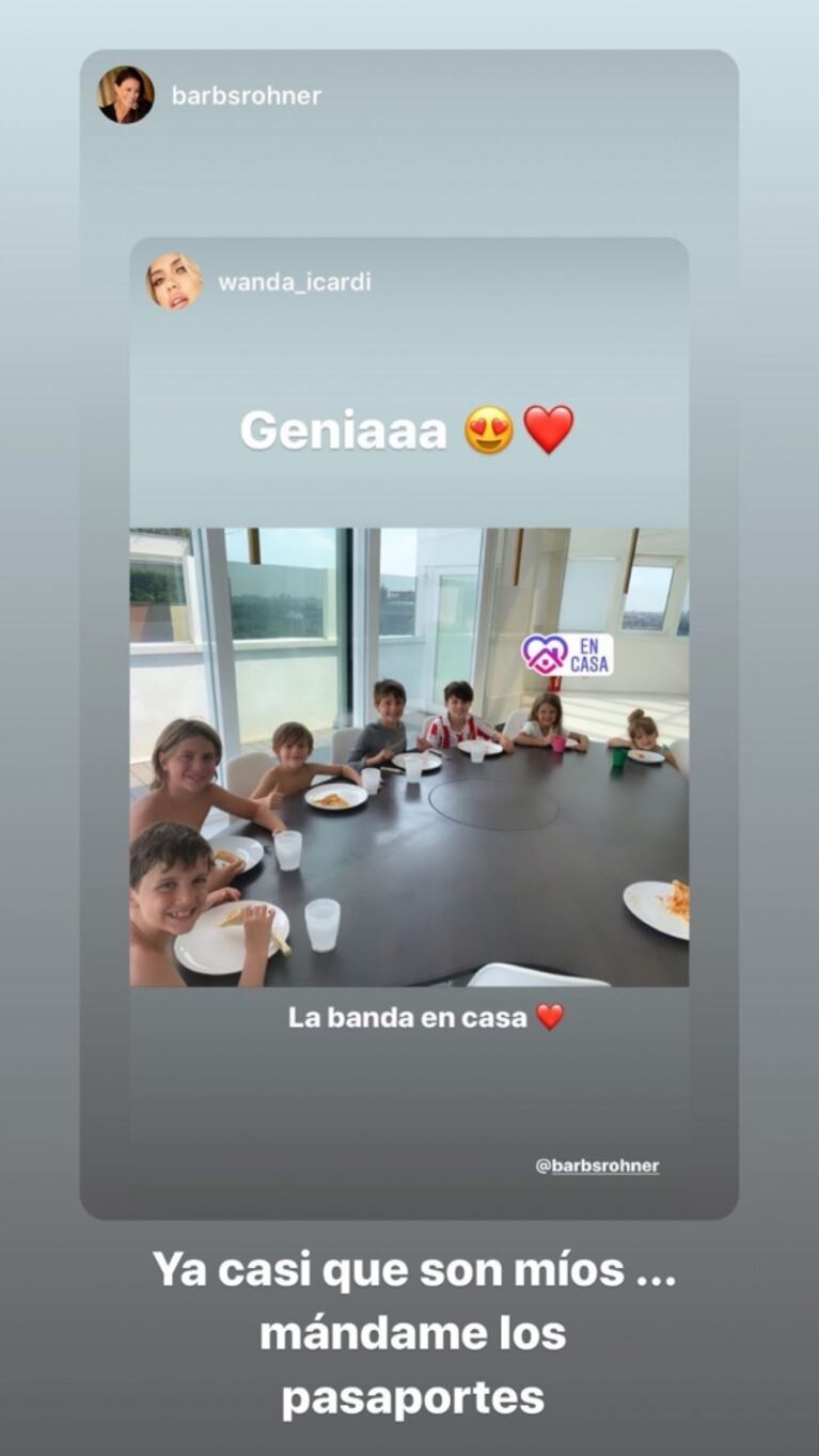 Wanda Nara compartió sus días de pileta con hijos y amiguitos en el verano italiano: "La banda en casa"