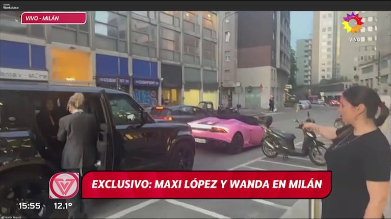 Wanda Nara con Maxi López en Milán (Foto: captura de eltrece).