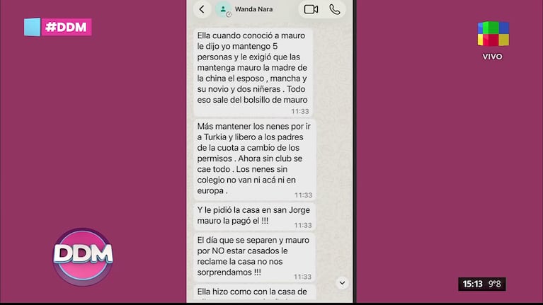 Wanda Nara contra China Suárez por Mauro Icardi.