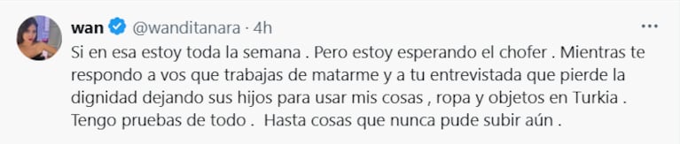 Wanda Nara contra la China Suárez (Foto: captura de X).