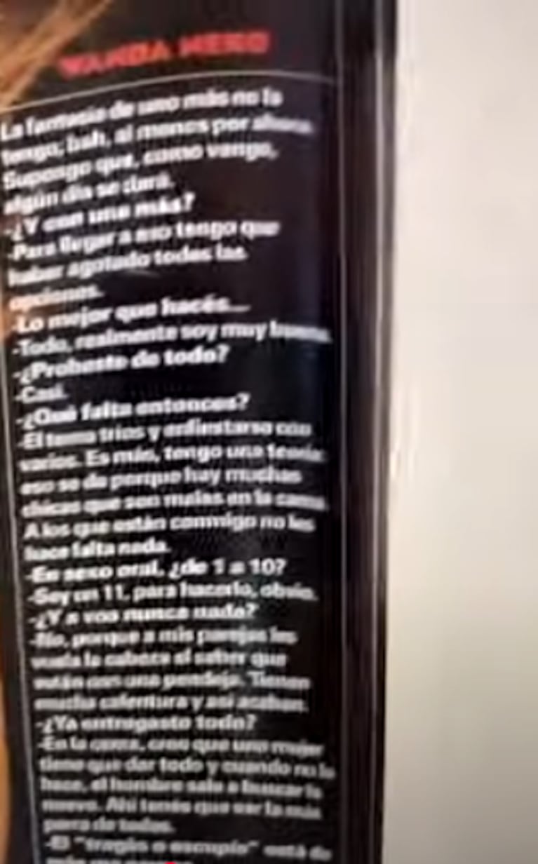 Wanda Nara dio una entrevista a Revista Hombre en el 2005 (Foto: captura de Youtube/Historias de la Faraona).