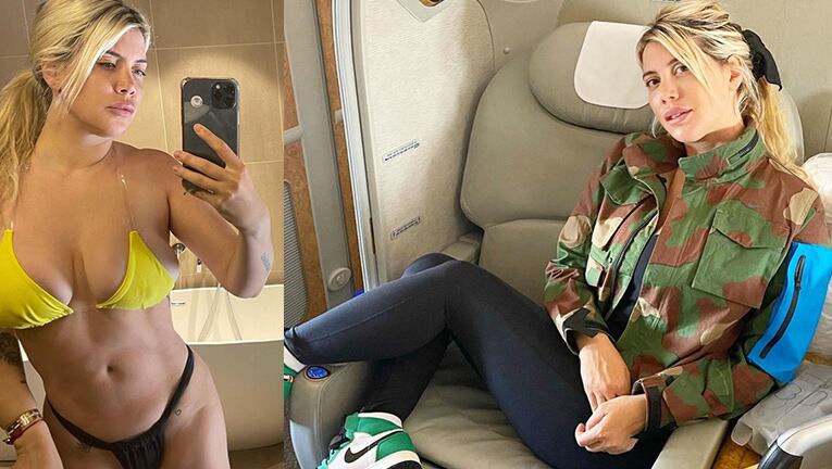 Wanda Nara disfrutó de una tarde de piscina en París.