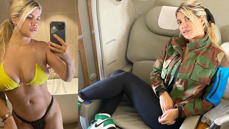Wanda Nara disfrutó de una tarde de piscina en París.
