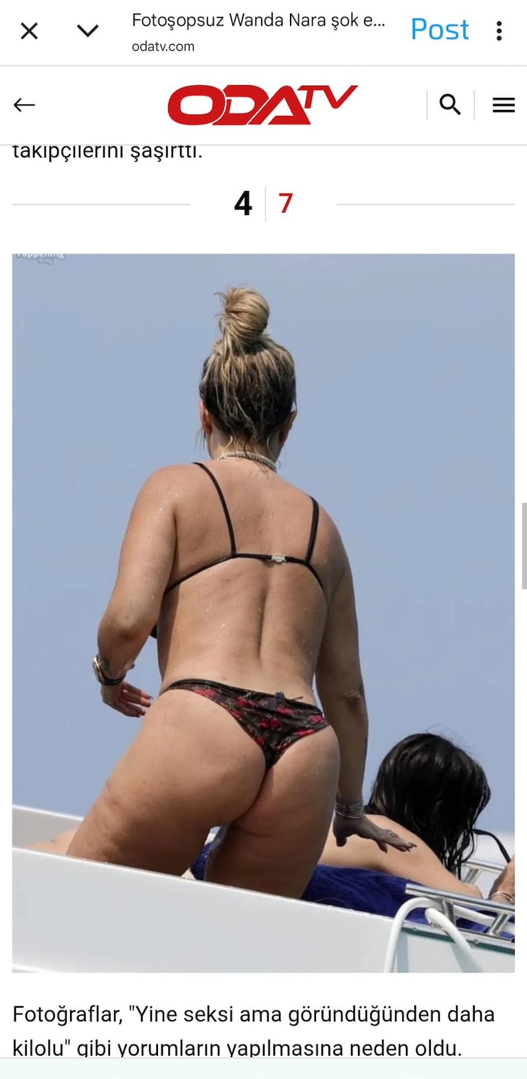 Wanda Nara en bikini sin Photoshop. (Foto: OdaTV)