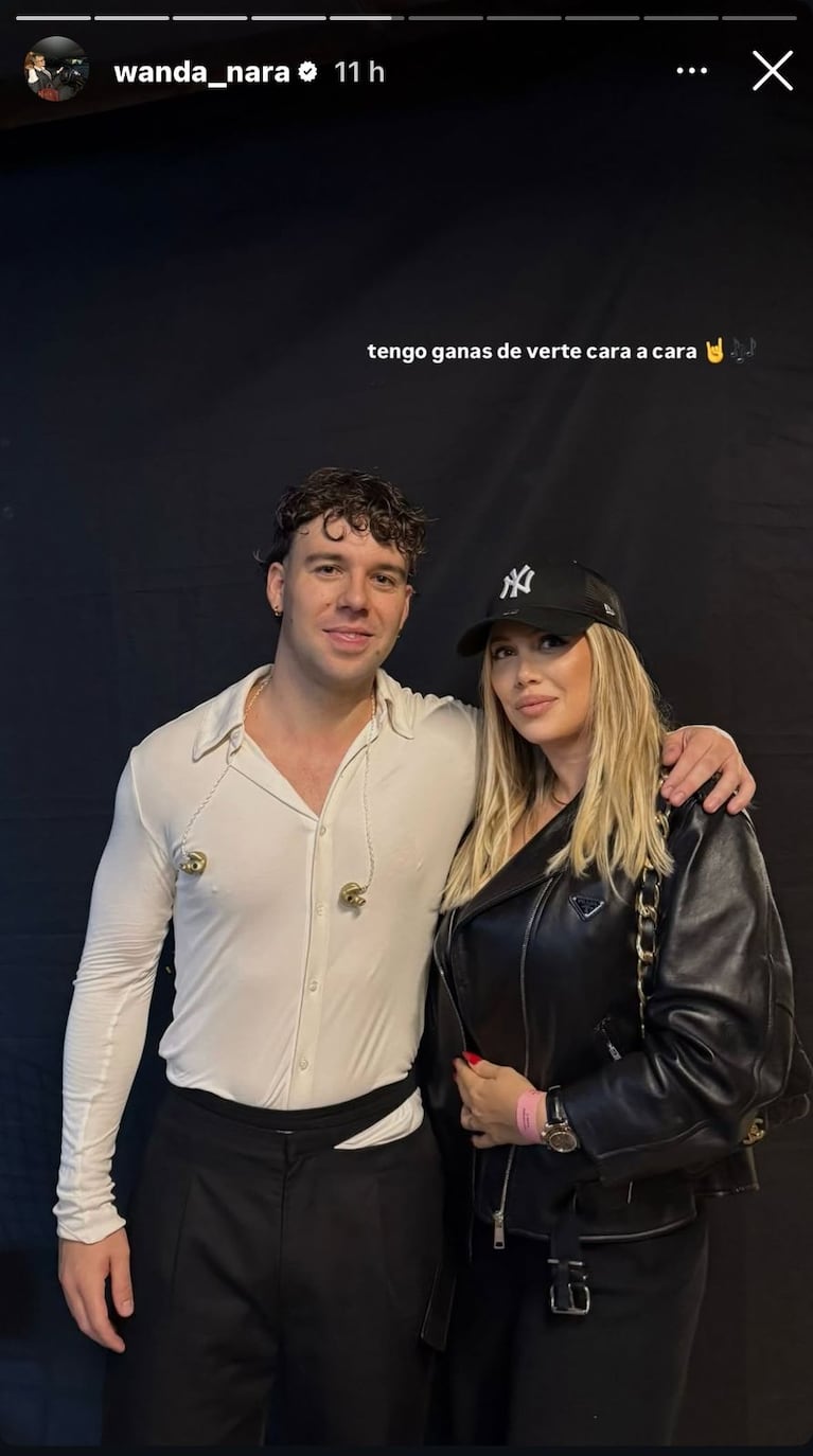 Wanda Nara en el show de Quevedo (Foto: captura de Instagram/@wanda_nara).