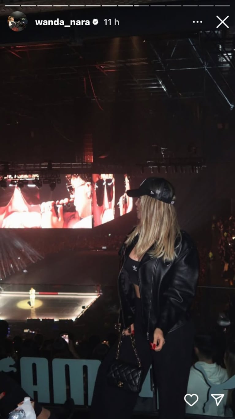 Wanda Nara en el show de Quevedo (Foto: captura de Instagram/@wanda_nara).