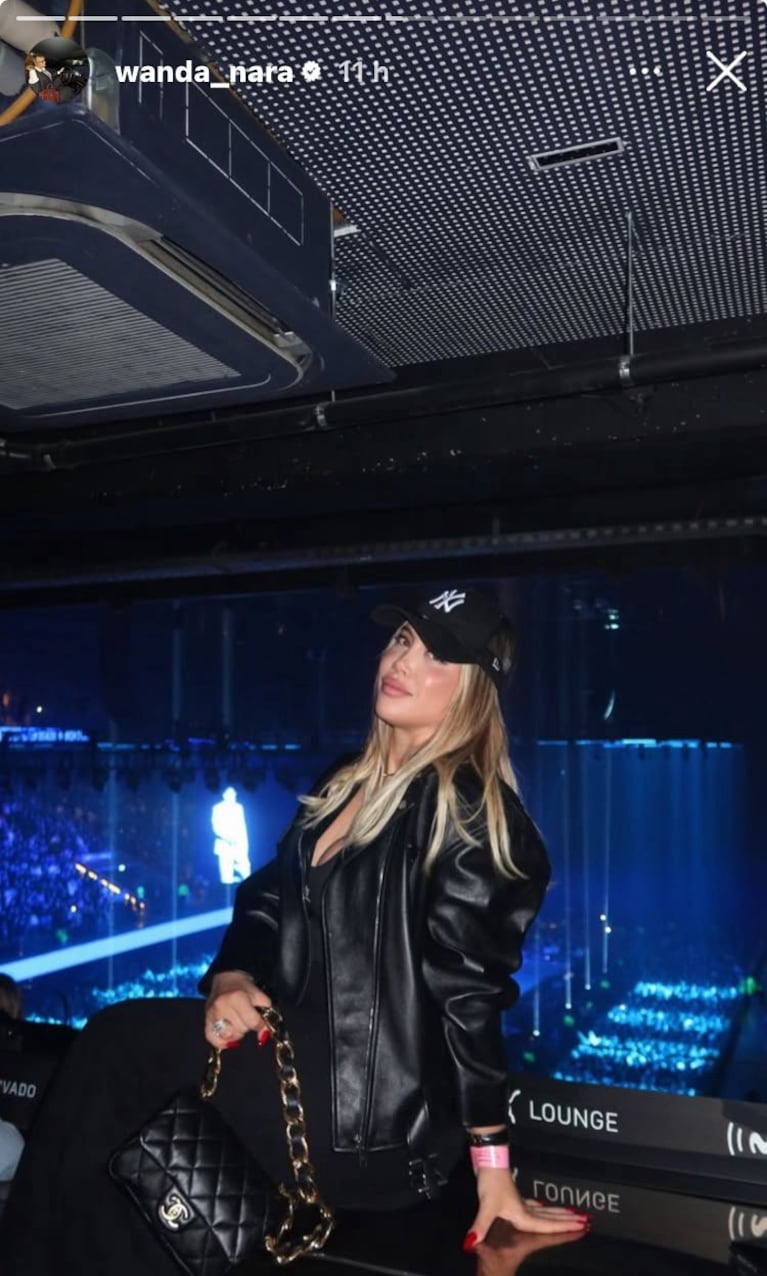 Wanda Nara en el show de Quevedo (Foto: captura de Instagram/@wanda_nara).