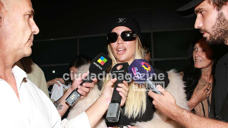 Wanda Nara en Ezeiza (Foto: Movilpress)