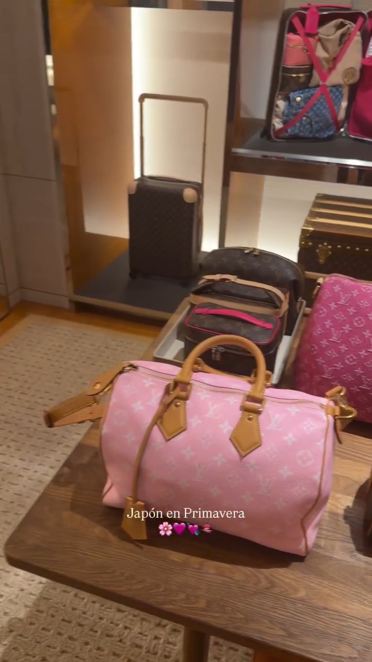 Wanda Nara en Japón: los bolsos de lujo que son tendencia esta primavera (Captura de Instagram @wanda_nara)
