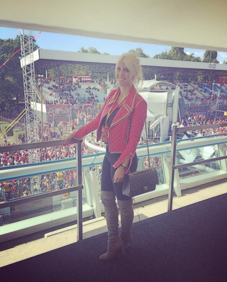 Wanda Nara en la F1 GP Monza. (Fotos: Instagram)