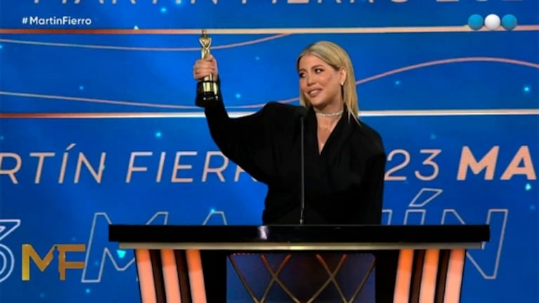 Wanda Nara en los Martín Fierro 2023 (Foto: captura Telefe)