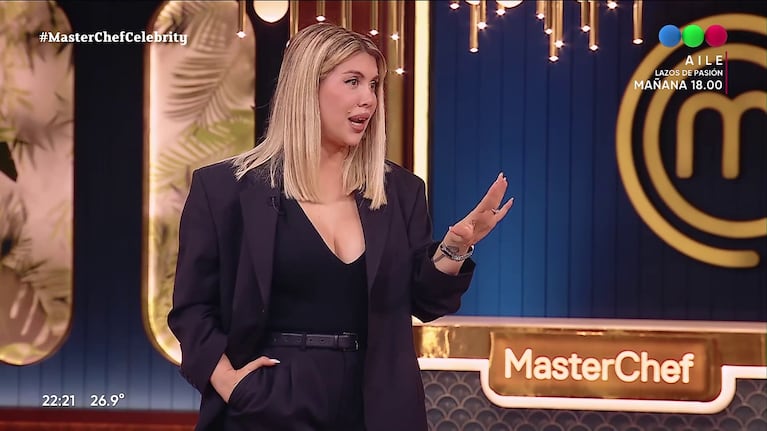 Wanda Nara en Masterchef (Foto: captura de Telefé).