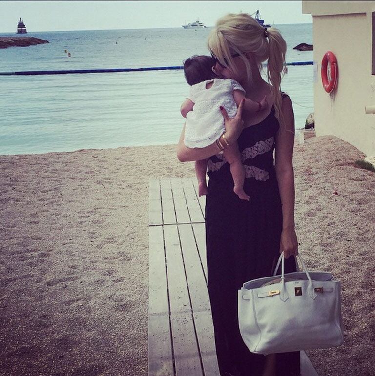 Wanda Nara en Monte Carlo, a cuatro meses de dar a luz a Francesca. (Foto: Instagram.com/wanditanara/)