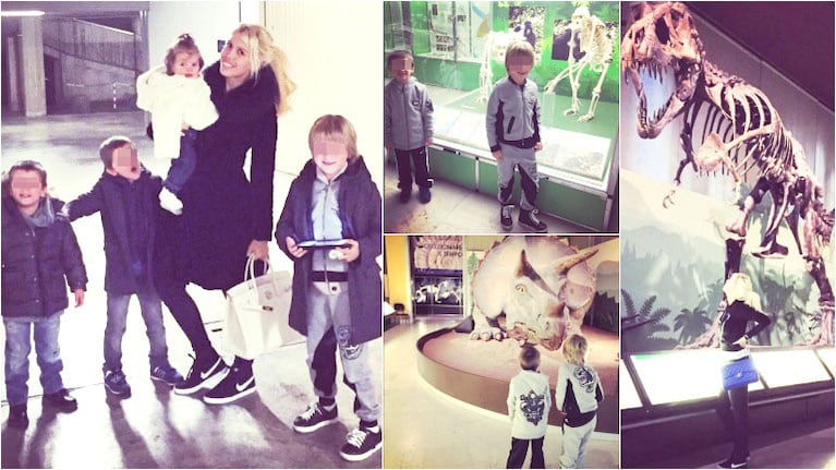 Wanda Nara en un museo de ciencias naturales de Milán (Fotos: Instagram)