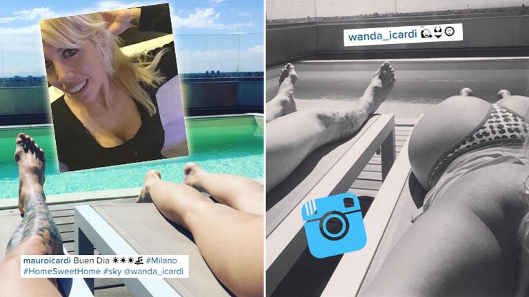 Wanda Nara encendió Instagram con una belfie desde Milán.