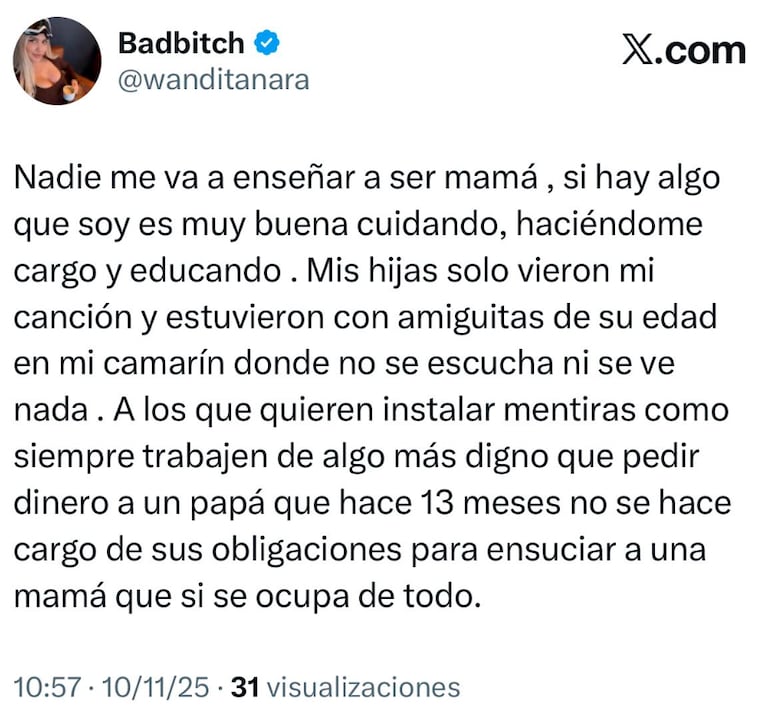 Wanda Nara estalló en redes tras su paso por el show de Martín Cirio