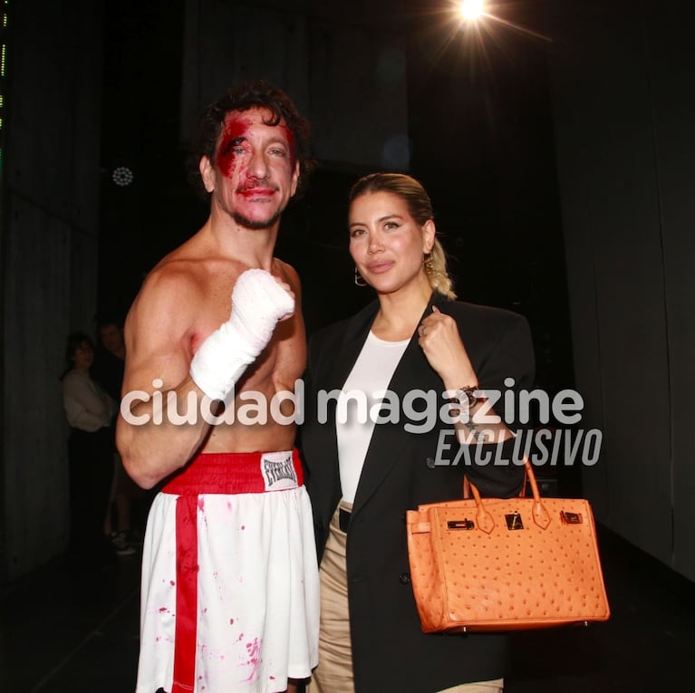 Wanda Nara fue al teatro con su novio (Foto: Movilpress)