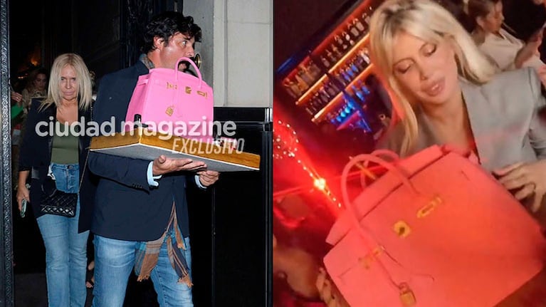 Wanda Nara fue sorprendida por sus amigos y familiares, que le reglaron una increíble torta. Fotos: Movilpress.