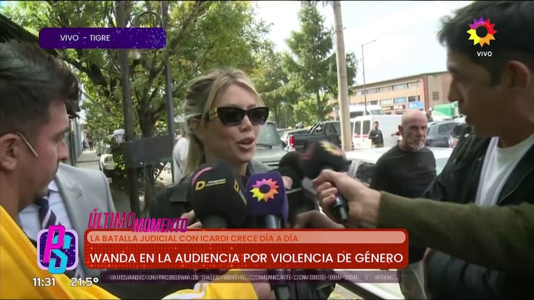 Wanda Nara habló con la prensa (Foto: captura de eltrece).