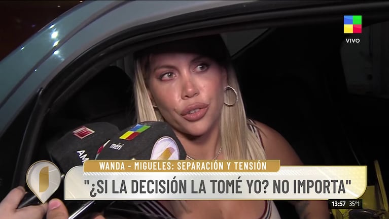 Wanda Nara habló en Intrusos de Martín Migueles (Foto: captura de América).