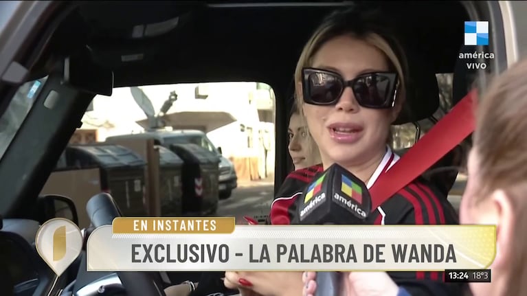 Wanda Nara habló en Intrusos (Foto: captura de América).