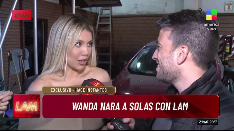 Wanda Nara habló en LAM (Foto: captura de América).