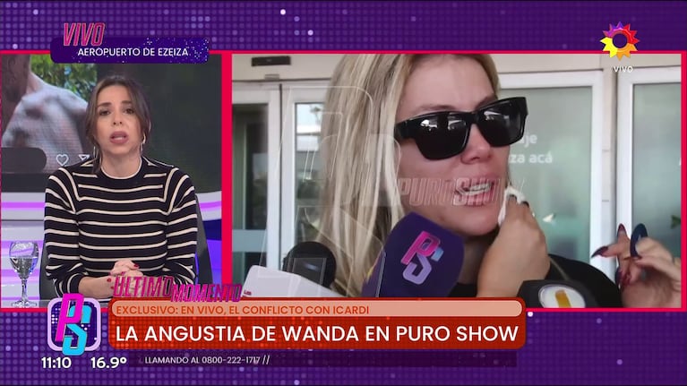Wanda Nara habló en Puro Show (Foto: captura de eltrece).