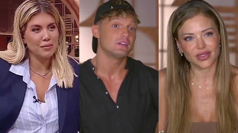 Wanda Nara, Ian Lucas y Evangelina Anderson en MasterChef Celebrity (Fotos: capturas Telefe)