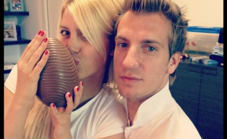 Wanda Nara junto a Maxi López festejando las Pascuas (Foto: Web)