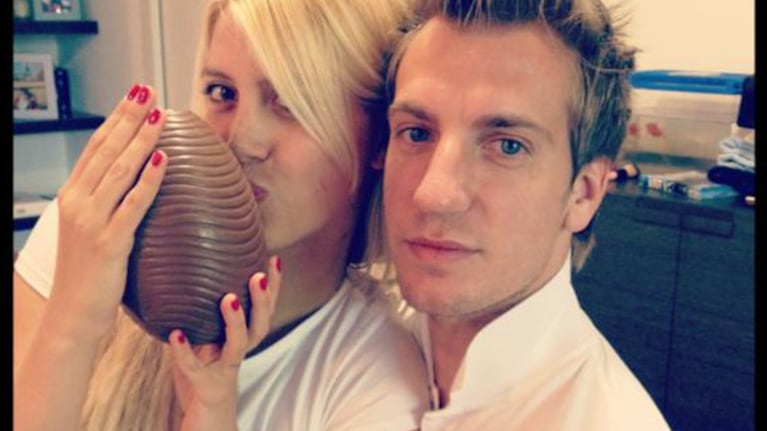 Wanda Nara junto a Maxi López festejando las Pascuas (Foto: Web)