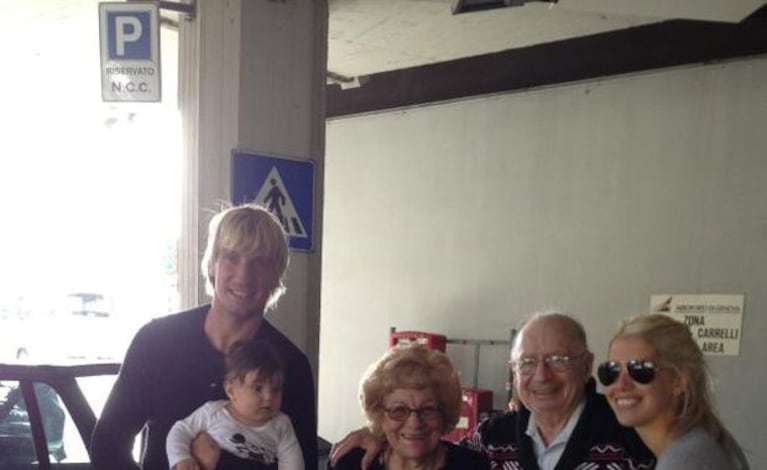 Wanda Nara junto a sus abuelos maternos. (Foto: Web)