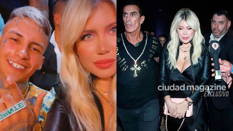 Wanda Nara le agradeció públicamente a L-Gante el haberla defendido (Fotos: Instagram y Movilpress).