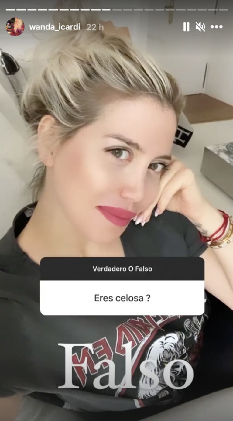 Wanda Nara les reveló a sus seguidores si es celosa de Mauro Icardi: "Falso"