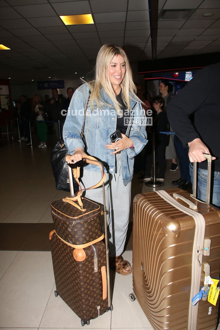 Wanda Nara llegó a Argentina (Foto: Movilpress).